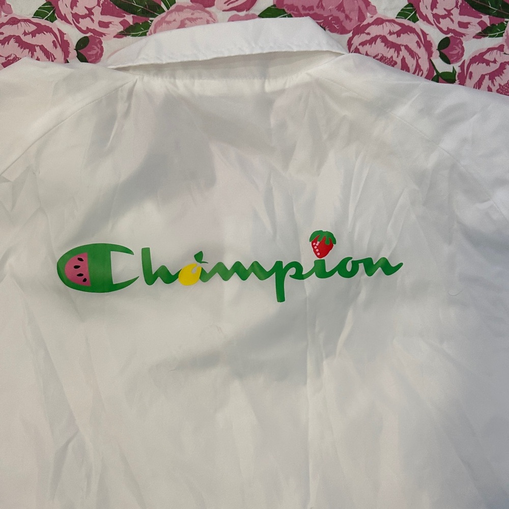 Champion Multicolor Button White Windbreaker - image 6